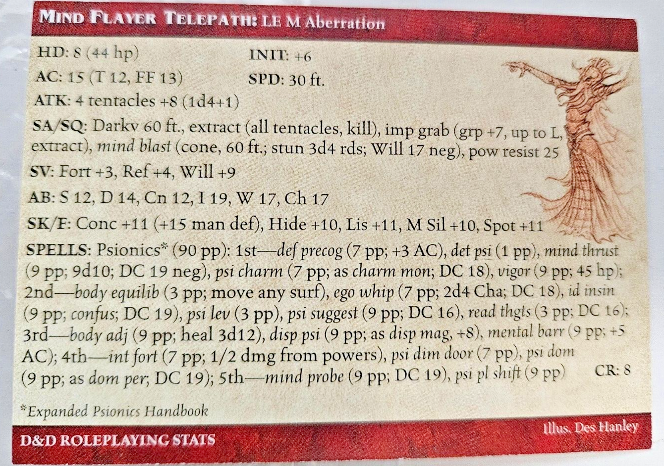 Mind Flayer Telepath 39/60 Aberrations